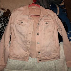Pink denim jacket